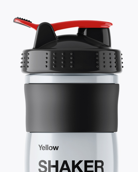 Transparent Shaker Bottle With Blender Ball Mockup