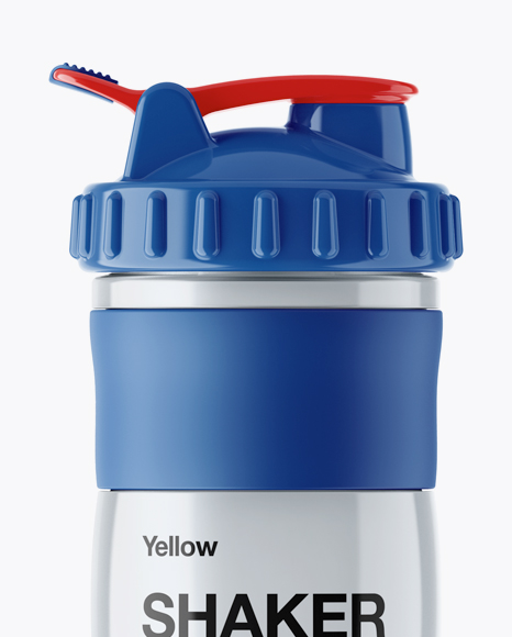 Transparent Shaker Bottle With Blender Ball Mockup