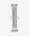 Matte Metallic Stick Sachet Mockup - Front View
