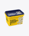 Matte Butter Tub Mockup - Halfside View (High-Angle Shot)