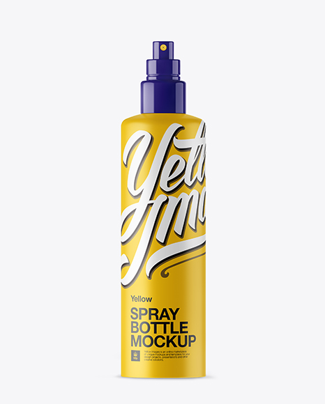 Matte Spray Bottle With Transparent Cap Mockup