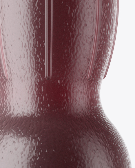 Textured Plastic Bottle with Red Drink Mockup