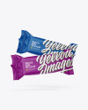 Two Glossy Snack Bars Mockup