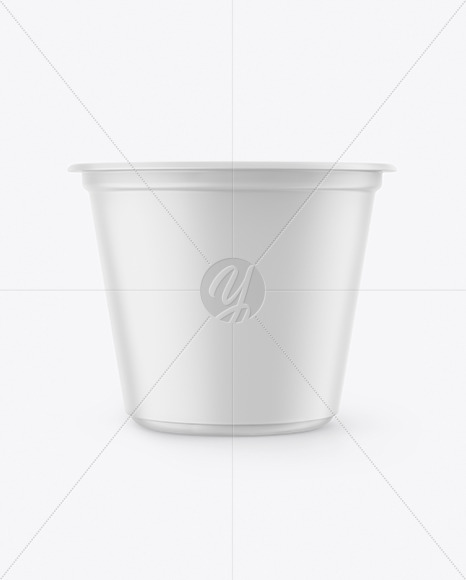 Matte Plastic Pail Mockup