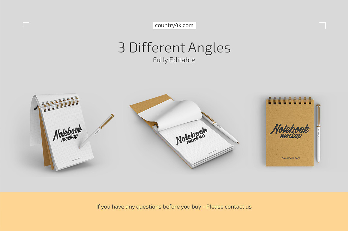 Spiral Notebook Mockup Set Spiral Notebook Mockup Set