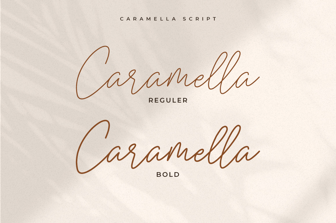 Caramella - Modern Script Font, Single Line Font, Monoline Script