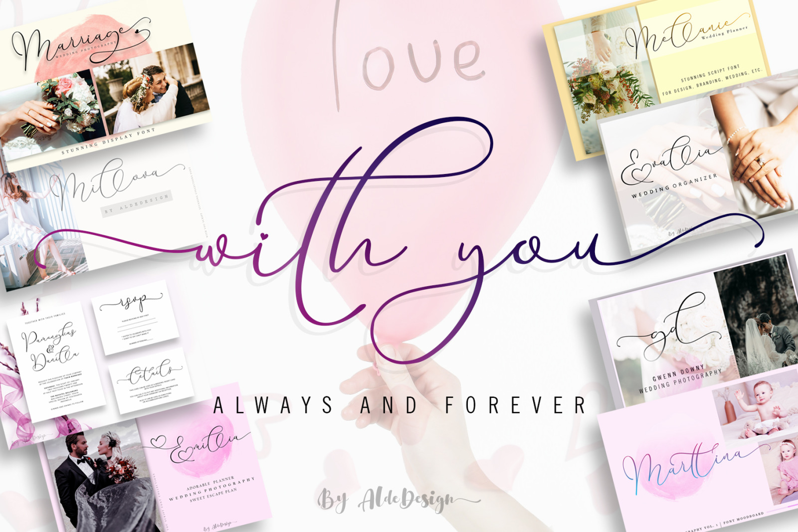 With You // Modern Calligraphy With You // Modern Calligraphy
