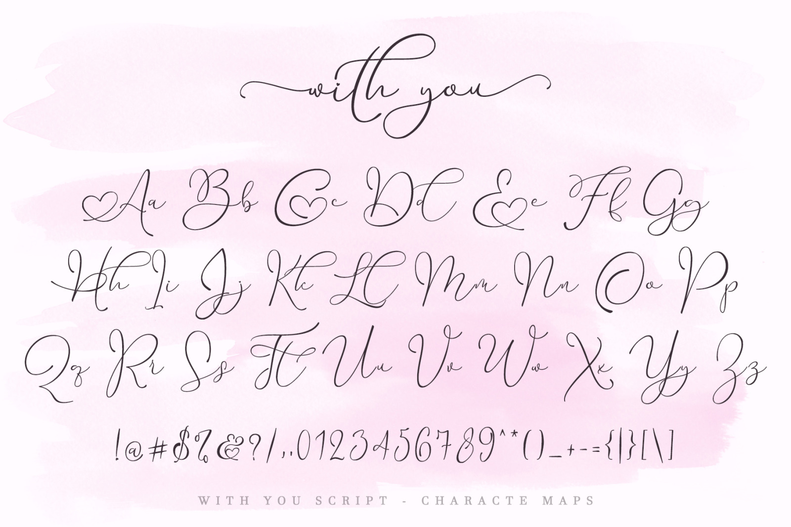With You // Modern Calligraphy With You // Modern Calligraphy
