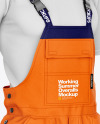 Working Overalls Mockup – Front Half Side View