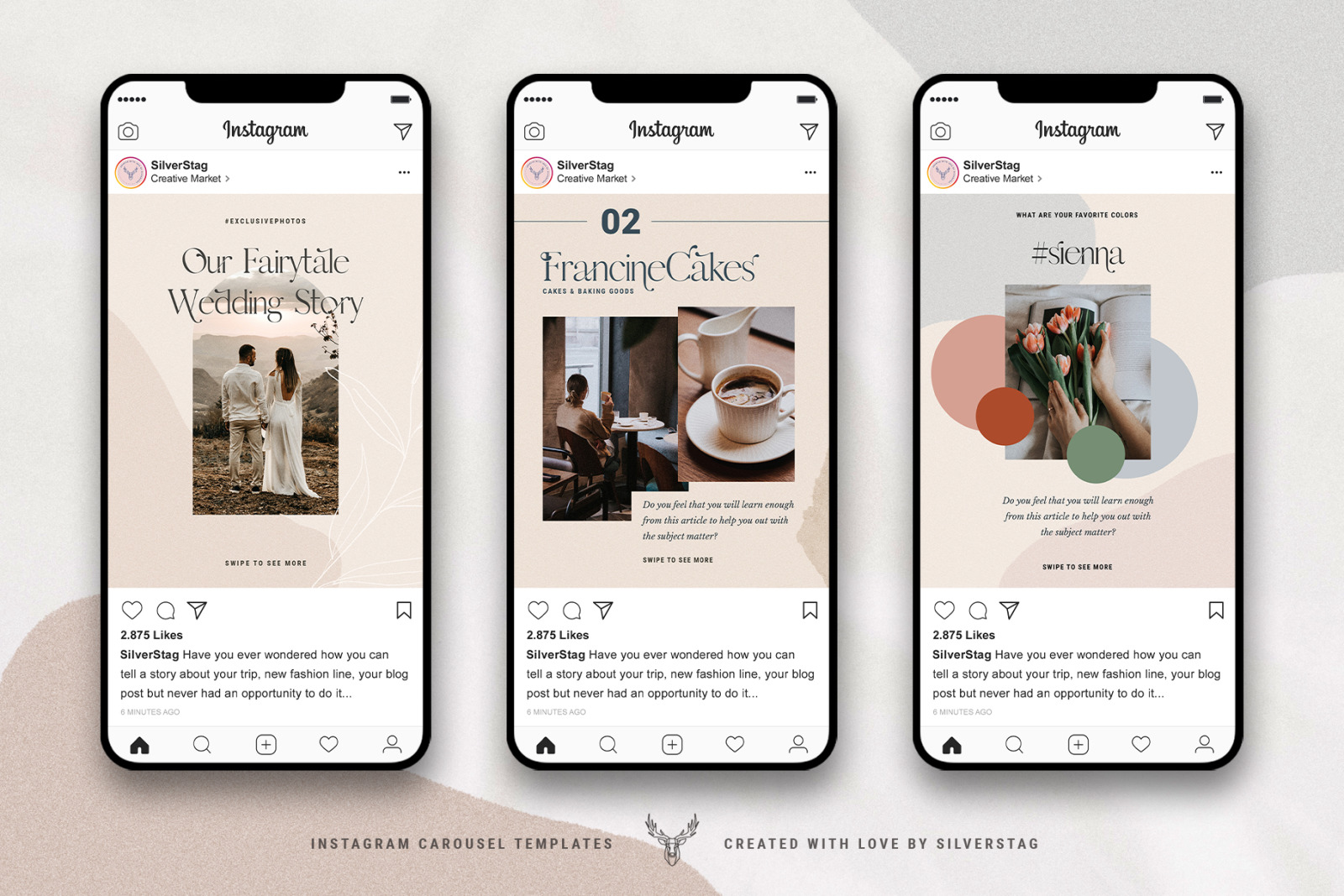 #InstaFlow - Instagram Carousel Post Templates #InstaFlow - Instagram Carousel Post Templates