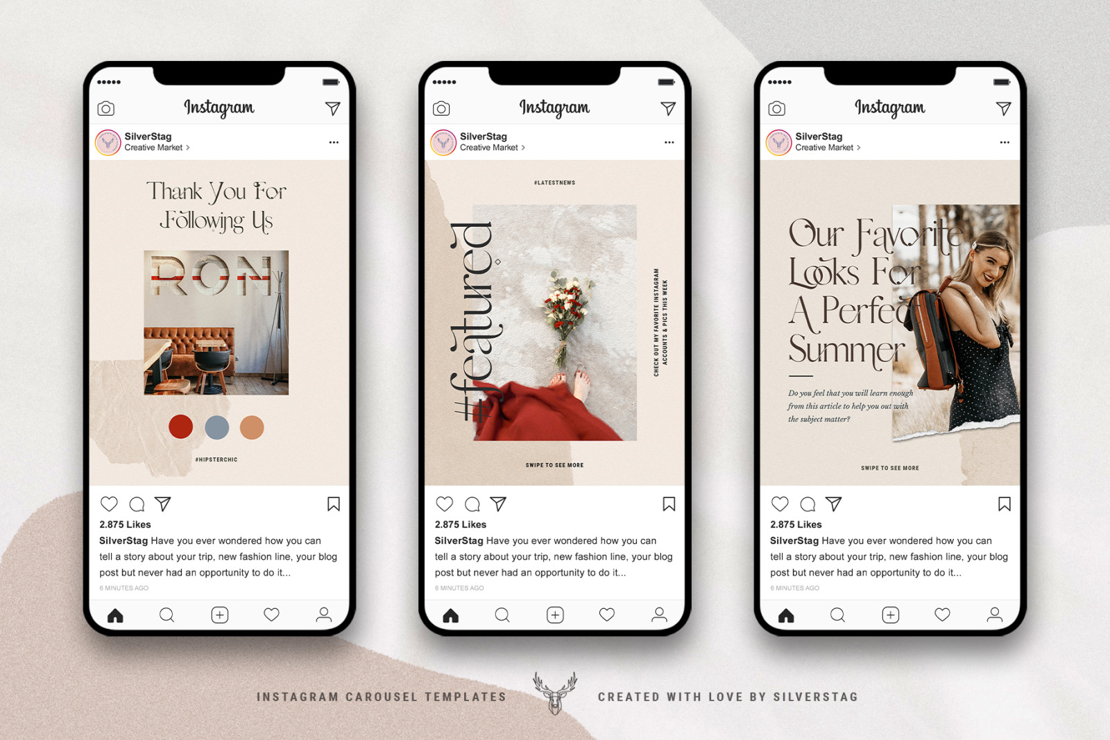 #InstaFlow - Instagram Carousel Post Templates #InstaFlow - Instagram Carousel Post Templates