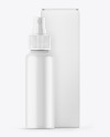 Matte Spray Bottle w/ Box Mockup
