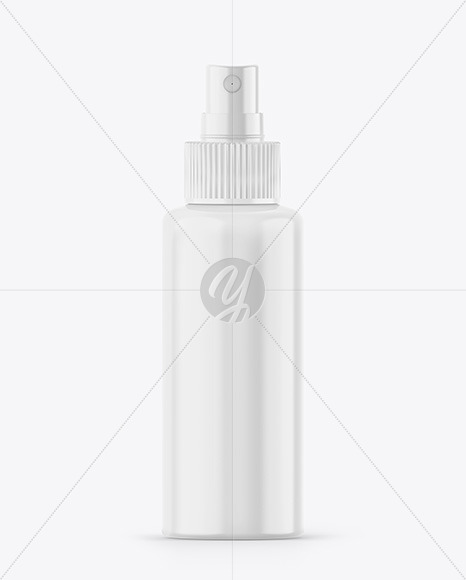 Glossy Spray Bottle Mockup