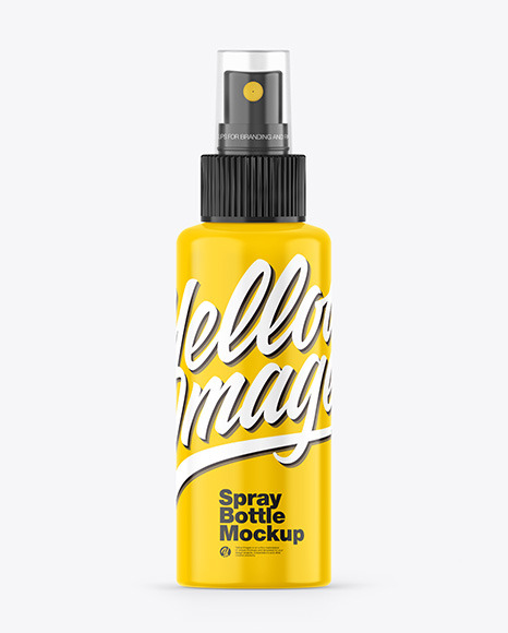 Glossy Spray Bottle Mockup