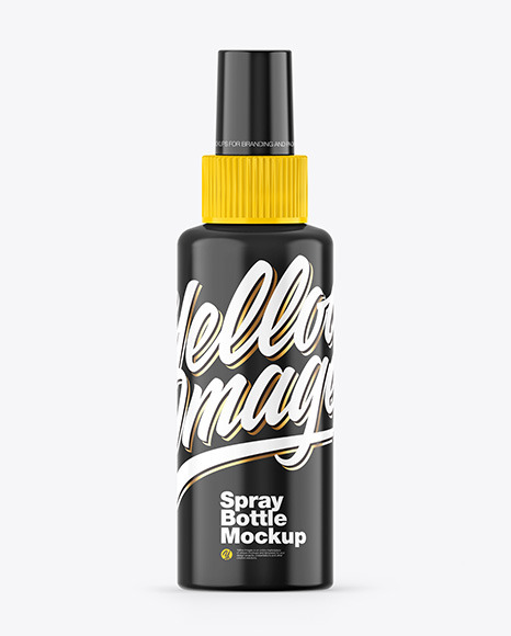 Glossy Spray Bottle Mockup