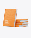 Hardcover Books w/ Fabric Cover Mockup