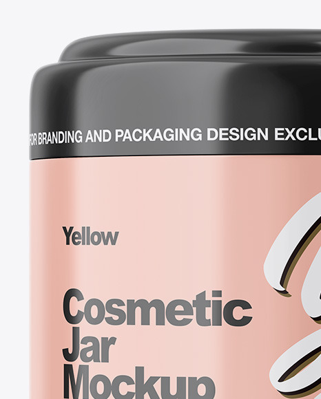 Glossy Cosmetic Jar Mockup