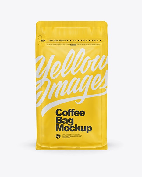 Matte Coffee Bag with Zipper Mockup