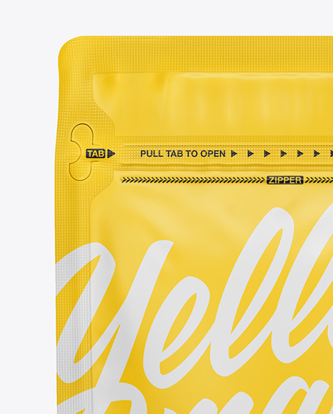 Matte Coffee Bag with Zipper Mockup