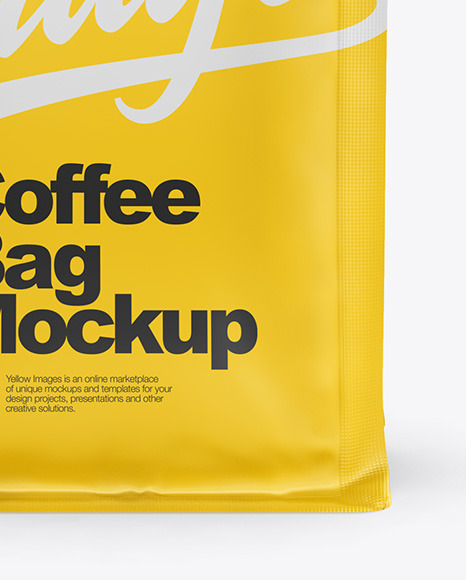 Matte Coffee Bag with Zipper Mockup