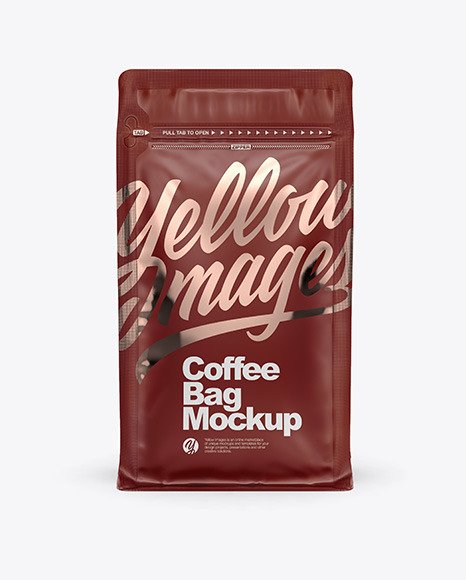 Matte Coffee Bag with Zipper Mockup