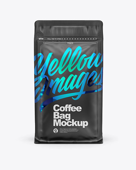 Matte Coffee Bag with Zipper Mockup