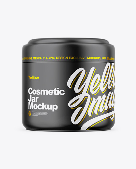 Matte Cosmetic Jar Mockup