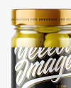 Clear Glass Jar with Olives Mockup Clear Glass Jar with Olives Mockup