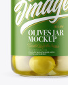 Clear Glass Jar with Olives Mockup Clear Glass Jar with Olives Mockup
