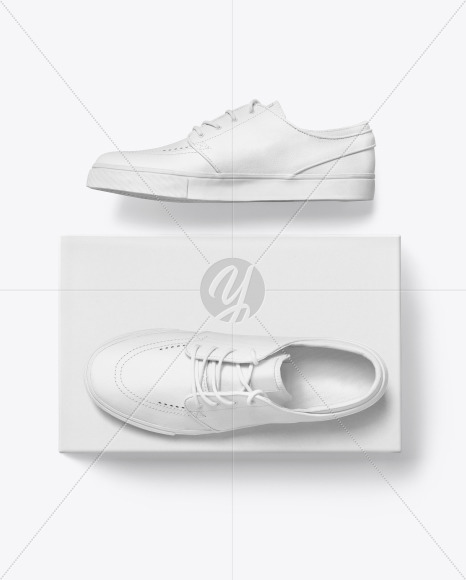 Sneakers Shoes w/ Box Mockup