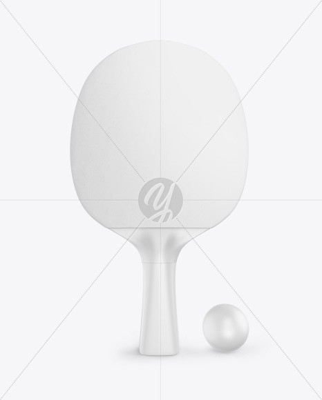 Ping-Pong Paddle w/ Ball Mockup