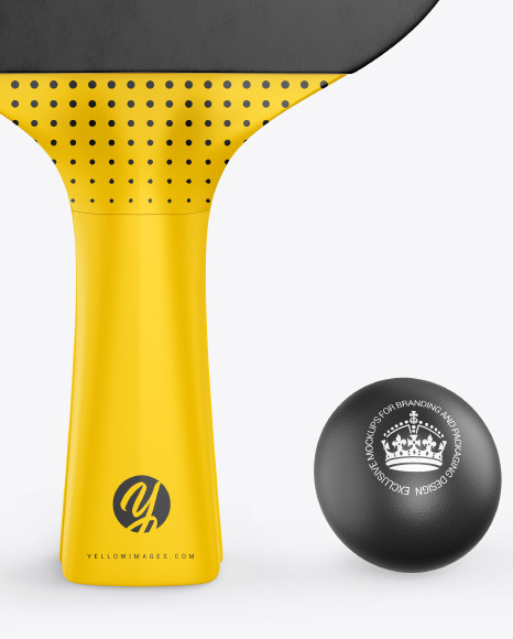 Ping-Pong Paddle w/ Ball Mockup