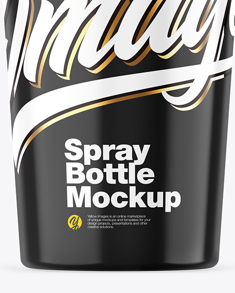 Glossy Spray Bottle Mockup