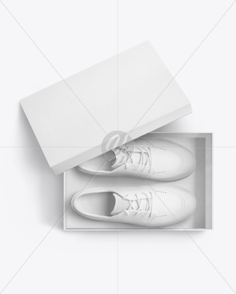 Sneakers Shoes w/ Box Mockup