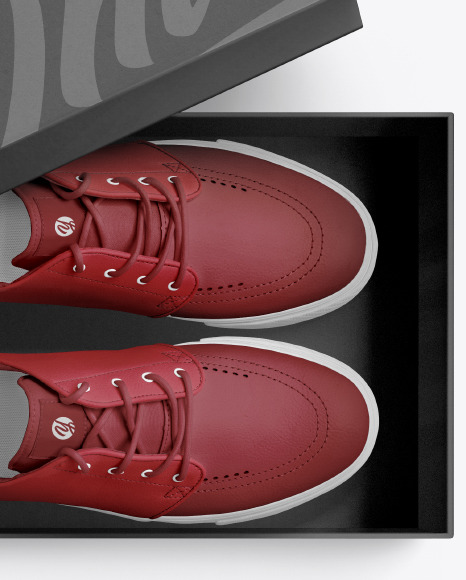 Sneakers Shoes w/ Box Mockup