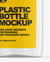 Frosted Plastic Bottle with Pump Mockup