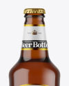 Amber Glass Beer Bottle Mockup