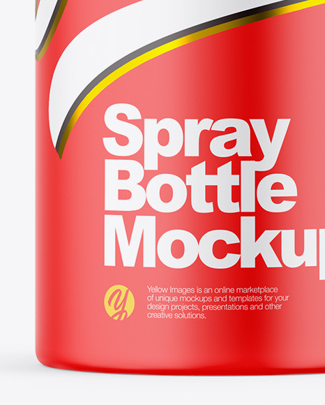 Matte Spray Bottle Mockup