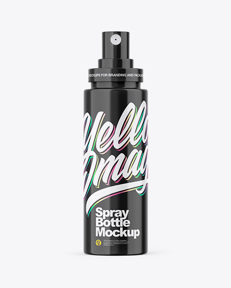 Glossy Spray Bottle Mockup