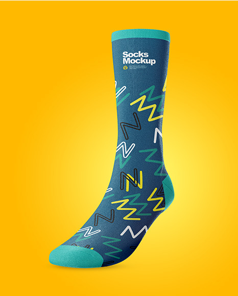 Sock Mockup - Half Side View