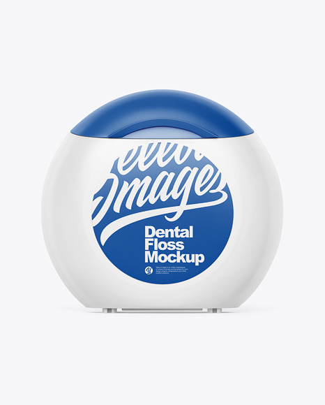 Matte Dental Floss Box Mockup - Front View