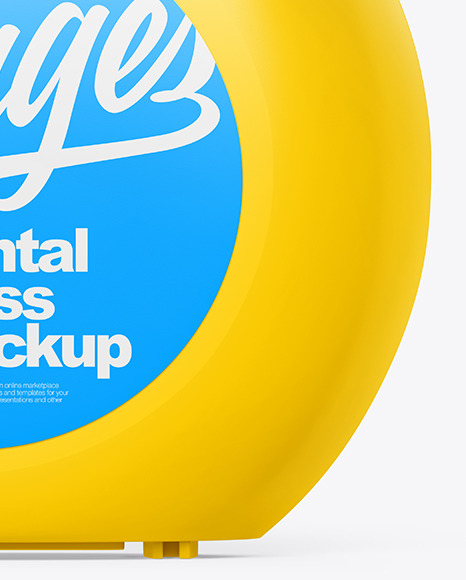 Matte Dental Floss Box Mockup - Front View