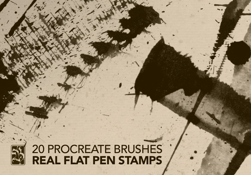 Procreate Flat Pen Stamps Procreate Flat Pen Stamps