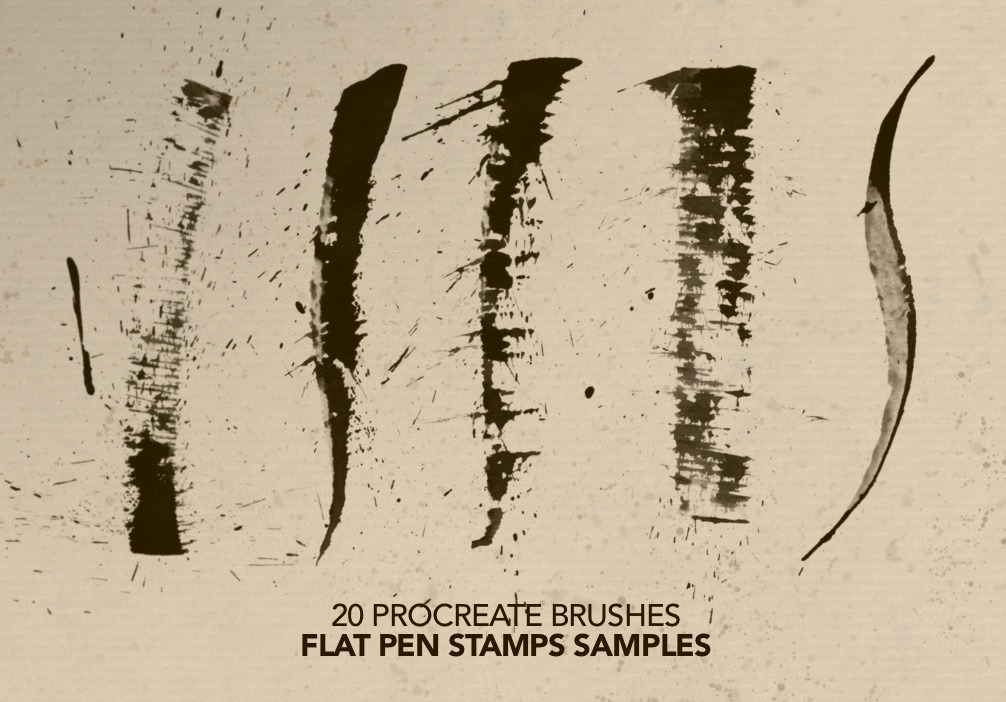 Procreate Flat Pen Stamps Procreate Flat Pen Stamps