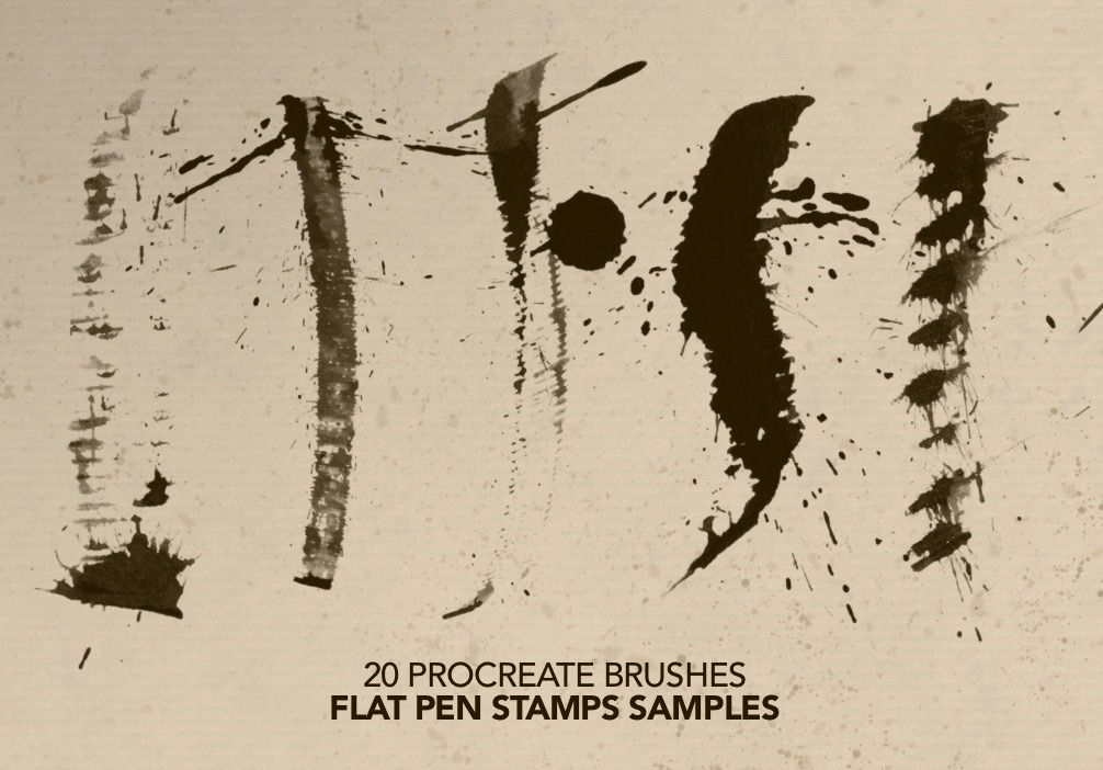 Procreate Flat Pen Stamps Procreate Flat Pen Stamps