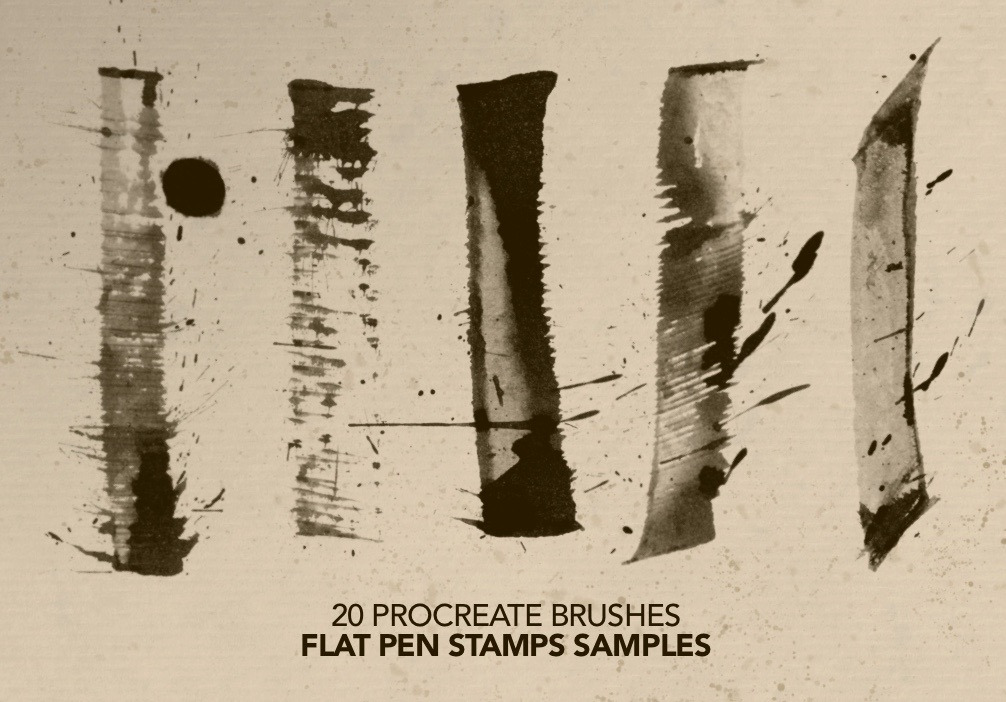 Procreate Flat Pen Stamps Procreate Flat Pen Stamps