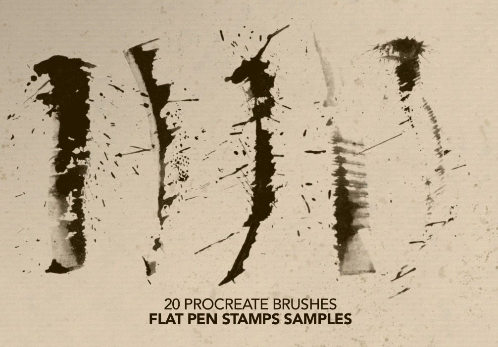 Procreate Flat Pen Stamps Procreate Flat Pen Stamps