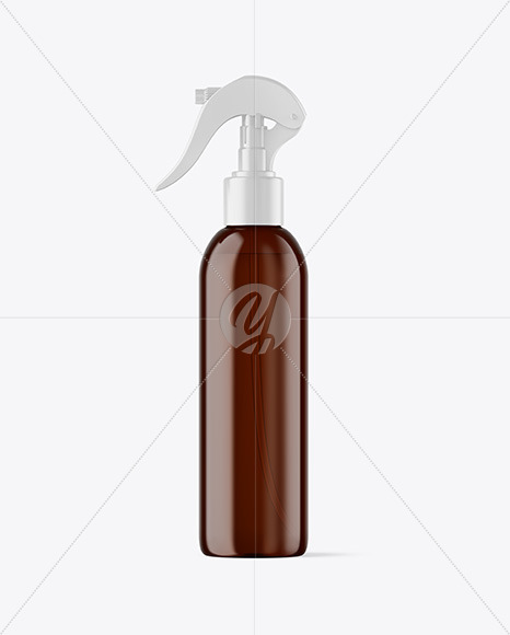 Amber Spray Bottle Mockup