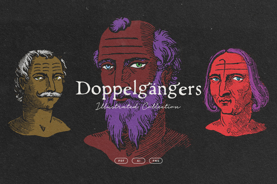 Doppelgangers - Renaissance Avatars Illustrations Doppelgangers - Renaissance Avatars Illustrations