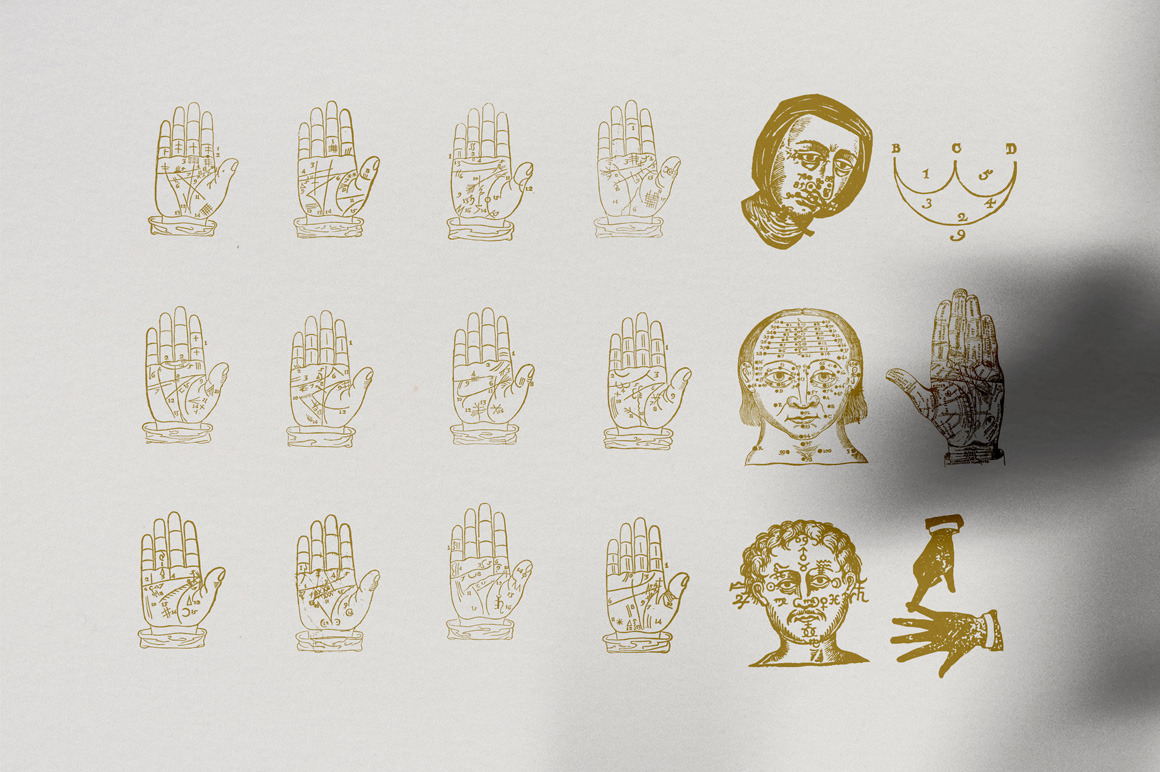 Palmistry, Zodiac & Occult Illustrations Palmistry, Zodiac & Occult Illustrations